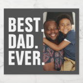 Persoonlijke vaders Dag Foto Gift Best Dad ever Bier Etiket (Enkel label)
