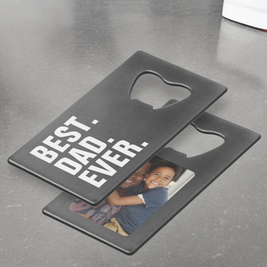Persoonlijke vaders Dag Foto Gift Best Dad ever Creditkaart Flessenopener