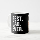 Persoonlijke vaders Dag Foto Gift Best Dad ever Koffiemok (Voorkant links)