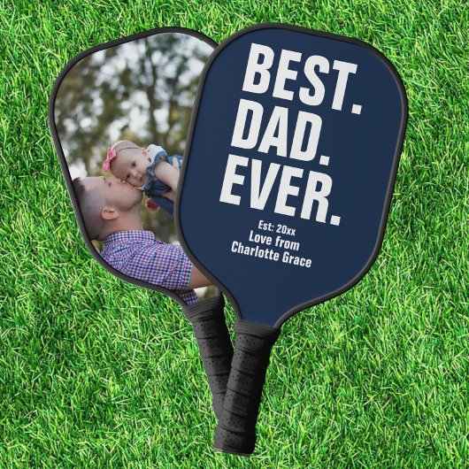 Persoonlijke vaders Dag Foto Gift Best Dad ever Pickleball Paddle
