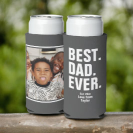 Persoonlijke vaders Dag Foto Gift Best Dad ever Seltzer Blikjeskoeler