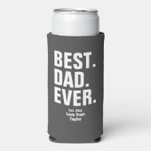 Persoonlijke vaders Dag Foto Gift Best Dad ever Seltzer Blikjeskoeler (Seltzer Voorkant)