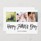 Persoonlijke vaders Dag Pap Manuscript Modern Briefkaart (Voorkant / Achterkant)