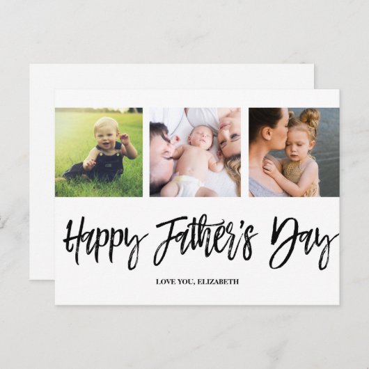 Persoonlijke vaders Dag Pap Manuscript Modern Briefkaart (Voorkant / Achterkant)