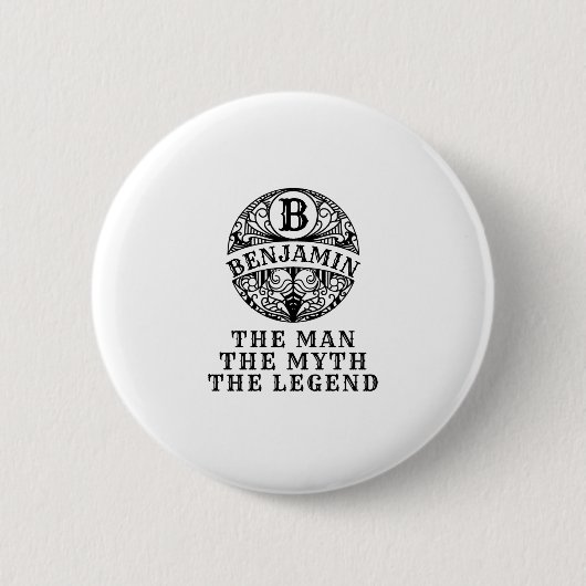 Persoonlijke vaders dagen het man de mythe legende ronde button 5,7 cm (Voorkant)