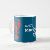 Persoonlijke Vader's Maritieme grill Kreeft Grafis Koffiemok (Voorkant links)