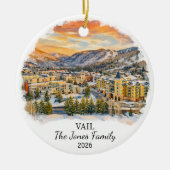Persoonlijke Vail-versiering, Aangepaste staat Col Keramisch Ornament (Voorkant)
