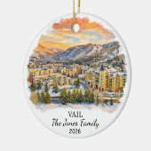 Persoonlijke Vail-versiering, Aangepaste staat Col Keramisch Ornament (Links)