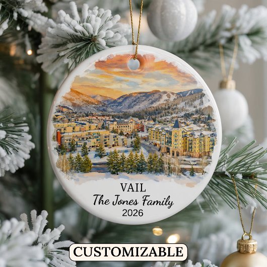 Persoonlijke Vail-versiering, Aangepaste staat Col Keramisch Ornament