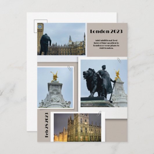 Persoonlijke vakantie briefkaart (Voorkant / Achterkant)