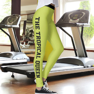 Persoonlijke vakantie Klasse limoengroen zwart Leggings