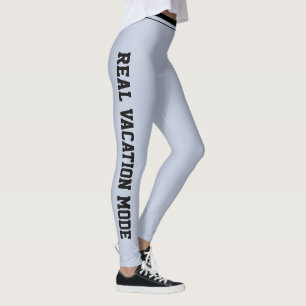 Persoonlijke vakantie klassiek poederblauw zwart leggings