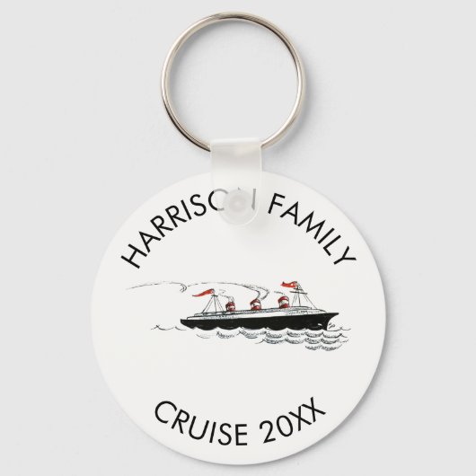 Persoonlijke vakantie tijdens het gezin |  schip sleutelhanger (Voorkant)