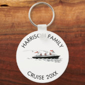 Persoonlijke vakantie tijdens het gezin |  schip sleutelhanger (Voorkant)