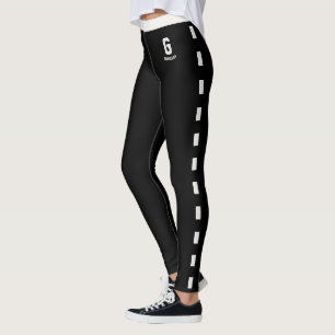 Persoonlijke Vakantie Zwarte Neutrale Patroon Mono Leggings