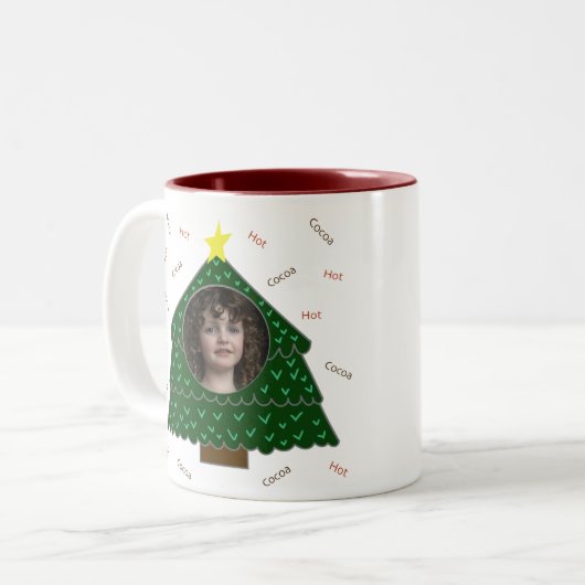 Persoonlijke vakantiefoto-Mok Tweekleurige Koffiemok (Voorkant links)