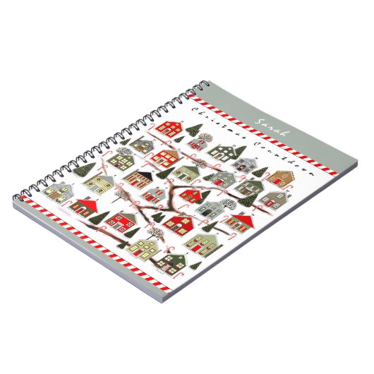 Persoonlijke vakantieplanner Kersttelling Notitieboek (Linkerzijde)