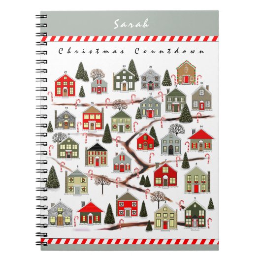 Persoonlijke vakantieplanner Kersttelling Notitieboek (Voorkant)