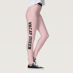 Persoonlijke vakantieplezier Classy Blush Roze Zwa Leggings