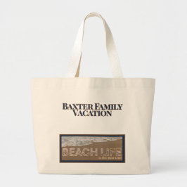 Persoonlijke Vakantietas voor het Gezinsleven | Aa Grote Tote Bag