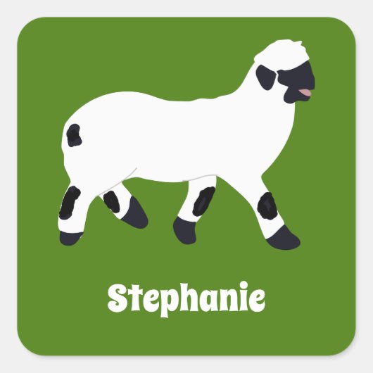 Persoonlijke Valais Blacknose-schaap sticker (Voorkant)