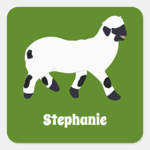 Persoonlijke Valais Blacknose Schaap Vierkante Sticker