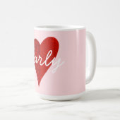 Persoonlijke Valentijn-dag koffie Mok met hart (Voorkant rechts)