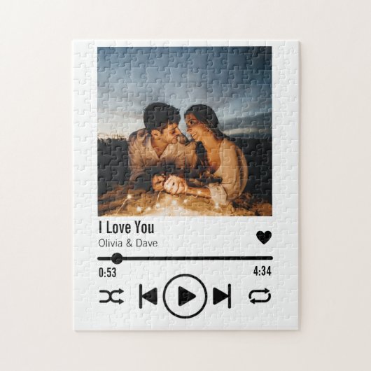 Persoonlijke Valentijn Foto Song Playlist Legpuzzel (Verticaal)