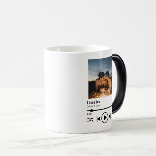 Persoonlijke Valentijn Foto Song Playlist Magische Mok (Voorkant rechts)