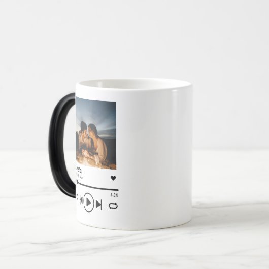 Persoonlijke Valentijn Foto Song Playlist Magische Mok (Voorkant links)