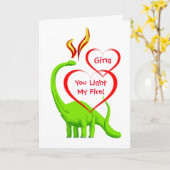 Persoonlijke Valentijn met hart en nieren Kaart (Gele Bloem)