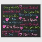 Persoonlijke VALENTIJN - Woorden van Liefde TEKST Cadeaupapier (Vlak)