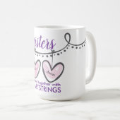 Persoonlijke Valentijn Zusters Hart Hartstrings Koffiemok (Voorkant rechts)