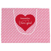 Persoonlijke Valentijns cadeautaszak met 'Ik hou v Groot Cadeauzakje (Achterkant)