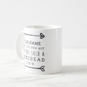 Persoonlijke Valentijns Funny Mug - Bonehead Koffiemok (Voorkant links)