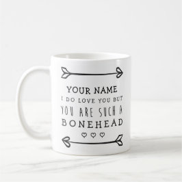 Persoonlijke Valentijns Funny Mug - Bonehead Koffiemok