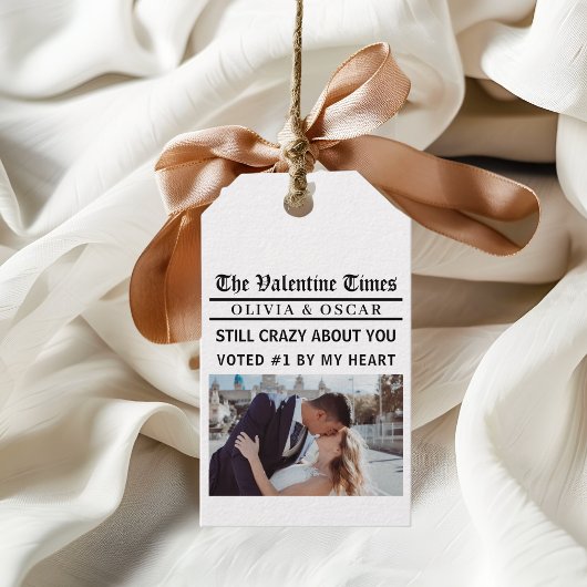 Persoonlijke Valentijns Krant Cadeaulabel