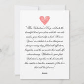 Persoonlijke Valentijn's Love Kaart (Achterkant)