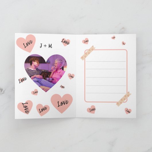 Persoonlijke Valentijns Popcorn Liefde Kaart (Binnen)