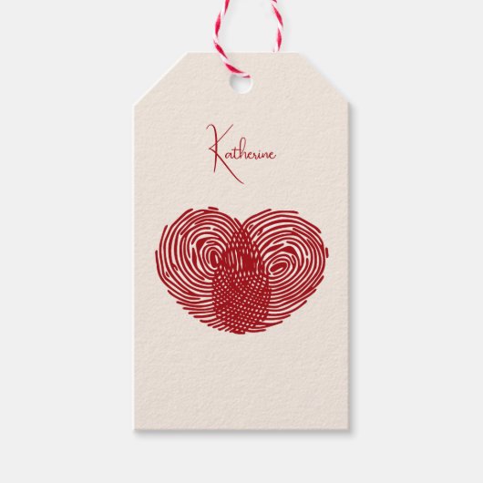 Persoonlijke Valentijnsdag Cadeaulabel (Voorkant)