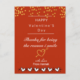 persoonlijke Valentijnsdag dankkaart Feestdagenkaart