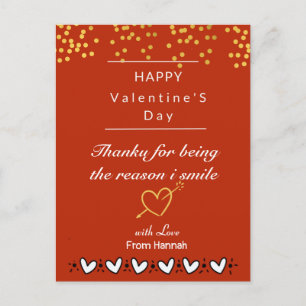 persoonlijke Valentijnsdag dankkaart Feestdagenkaart