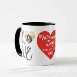 Persoonlijke Valentijnsdag-foto 'LIEFDE'-collage Mok