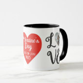 Persoonlijke Valentijnsdag-foto 'LIEFDE'-collage Mok (Voorkant rechts)