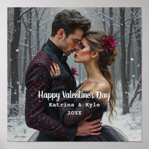 Persoonlijke Valentijnsdag Foto & Naam Poster