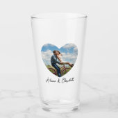Persoonlijke Valentijnsdag Fotokoppeling Gift Beer Glas (Voorkant)