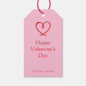 Persoonlijke Valentijnsdag Gift Tag met Hart D Cadeaulabel (Voorkant)