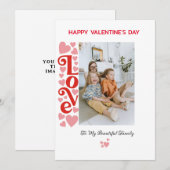 Persoonlijke Valentijnsdag Kaart (Voorkant / Achterkant)