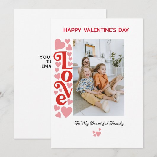 Persoonlijke Valentijnsdag Kaart (Voorkant / Achterkant)