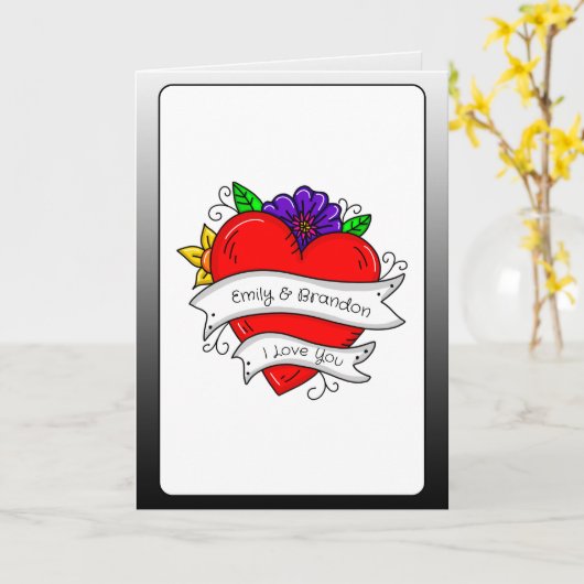 Persoonlijke Valentijnsdag    Kaart (Gele Bloem)